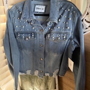 Studded Blue Denim Jacket